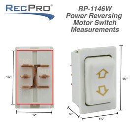 RV Power Reversing Motor Open Circuit Switch for Slide Outs (White)