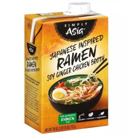 Japanese Inspired Ramen Soy Ginger Chicken Simply Asia Japanese Inspired Ramen Soy Ginger Chicken Broth, 26 fl oz, Free Shi