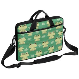 Frog Laptop Shoulder Messenger Bag Case Sleeve for 14 Inch 15 Inch Laptop Case Green Grunge Frog Laptop Briefcase 15.6 Inch Computer Bag