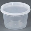 TRIPAK Food Storage Containers 16 oz Plastic Deli Containers with