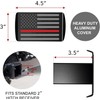 Thin Red Line Firefighter USA Flag Trailer Hitch Cover- Gifts