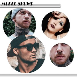 Kakonia 18Pcs 14G-4G Acrylic Pincher Tapers Septum Ring C Shape Buffalo Stretcher Expander with Black O-Rings for Stretching Pierced Nose Ear Cartilage