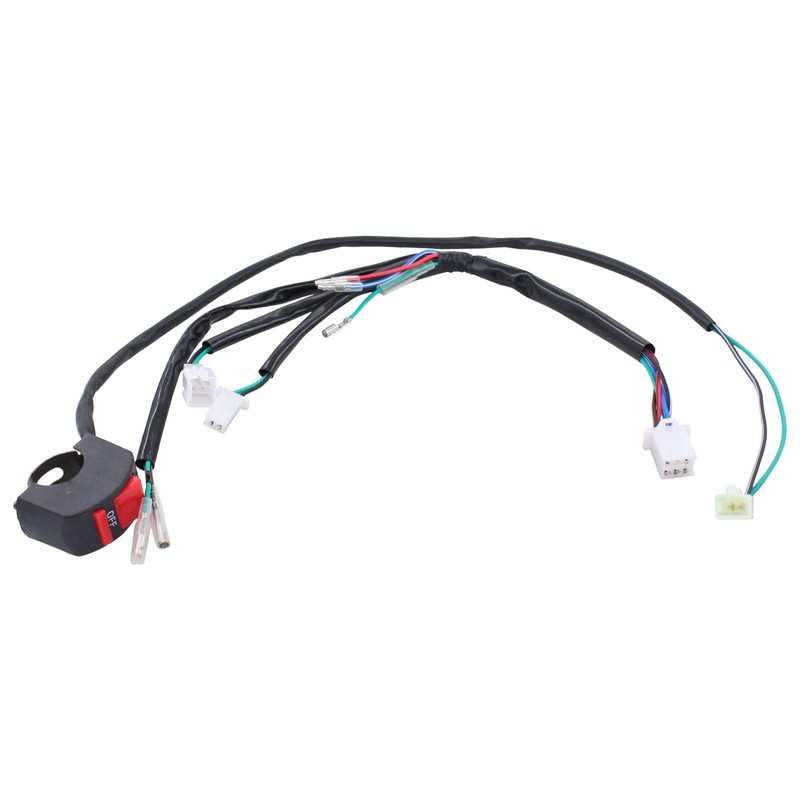 HouYeen Wiring Harness Loom Kill Switch Spark Plug Coil CDI
