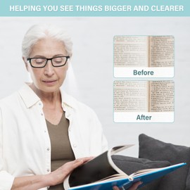 DuanMei Reading Glasses with Light Bright LED Readers with Lights Magnifying Glasses Eyeglasses Lighted Magnifier Nighttime Reader Lighted Reading Glasses for Men Women+300