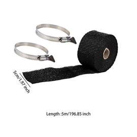 Folpus Stoves Pipe Wraps Motorcycle Exhaust Heat Shields Portable Camping Flue Fireproof Stoves Pipe Protector Fiber Chimney Ribbon