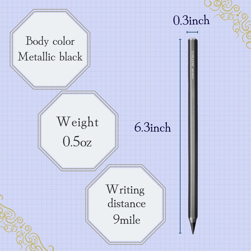 Sunstar Stationery S4482646 Pencil, Metacil, Metallic Gray