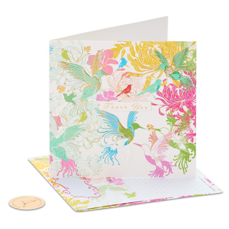 Papyrus Thank You Card - Suitable for Mother's Day (Hummingbirds)