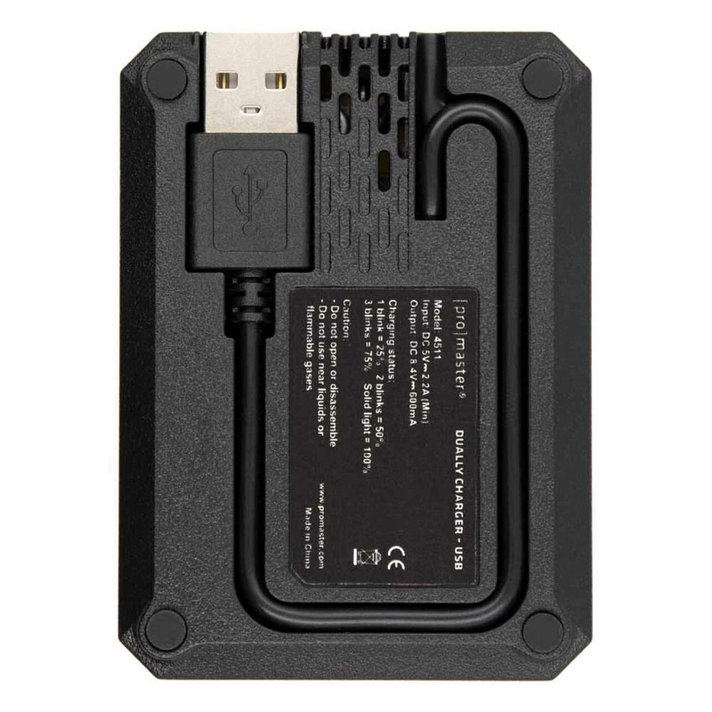ProMaster Dually Charger - USB for Sony NP-FW50, (Model 4511)