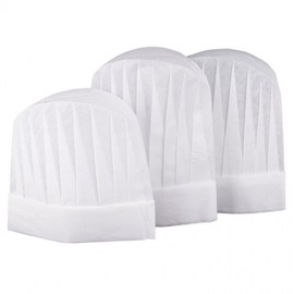 Disposable Chef Hat for Kitchen Hygiene - 25-Pack RD-12342 Small