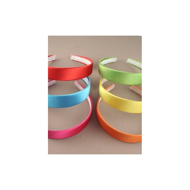 Aliceband - Brightly Coloured Plain 2.5cm Wide Satin Headband Alice