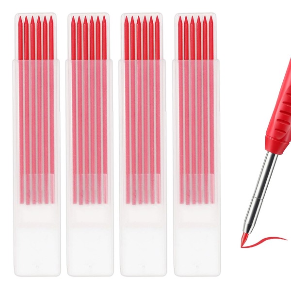 24Pcs 2.8mm Carpenter Pencil Refill Long Lasting HB Refill for