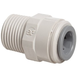 John Guest Straight Adaptor 3/8 inch Tube OD x 3/8 inch BSP Male Thread (one Supplied)