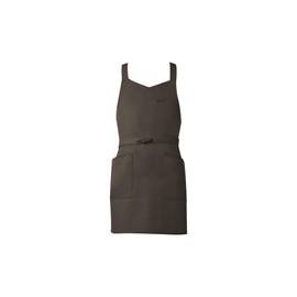 KOEI MX70 Women's X-Shaped Chest Apron, Length 27.6 inches (70 cm), Flame Retardant, Anti-Static, Glossy, Flame Resistant, Hides Buttocks, Stylish, Charcoal