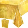 Glitter Gold Party Table Cloth - GREATRIL 2 Packs Disposable