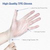 DABOGOSA MAMISON TPE Plastic Disposable Gloves Latex Free (Large, White)