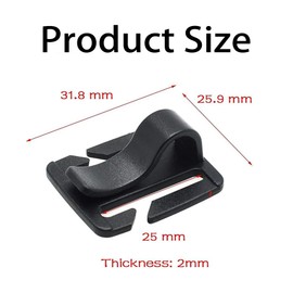 6pcs Wezxrauo Universal Water Bladder Tube Clips - Black Plastic Hose Pipe Clips for Hydration Packs, Backpacks & Outdoor Gear, Secure Sternum Strap Mount for Camping, Hiking & Sports