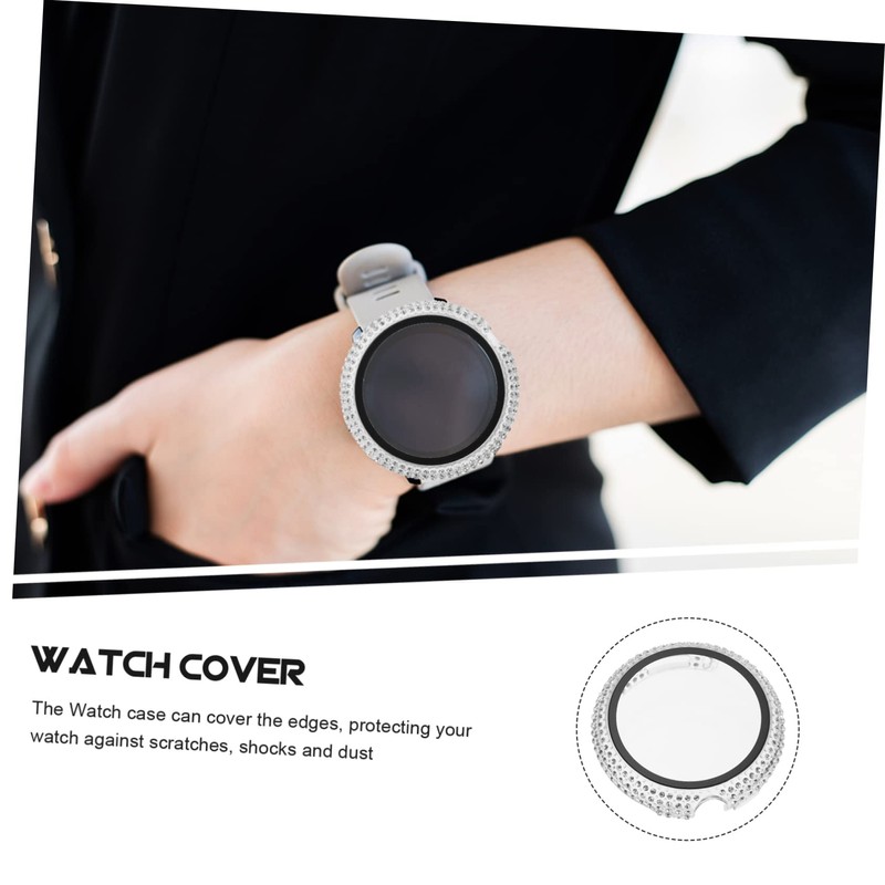 TEHAUX Rhinestone Protective Case for Pixel Watch Pc Cover Built