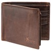 POKOFO RFID Blocking Genuine Leather Bifold Wallet for Men with