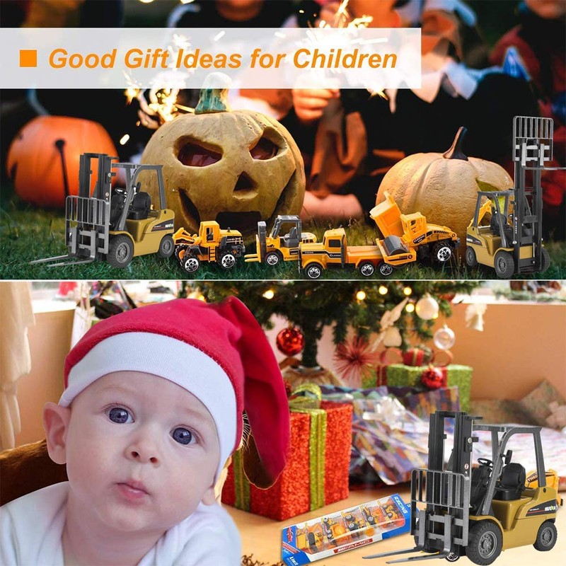 VGEBY Forklift Vehicle Toy, Forklift 1:50 Model Making Car Alloy