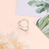 DAOCHONG Sterling Silver Classical Simple Plain Ring Open Circle Karma