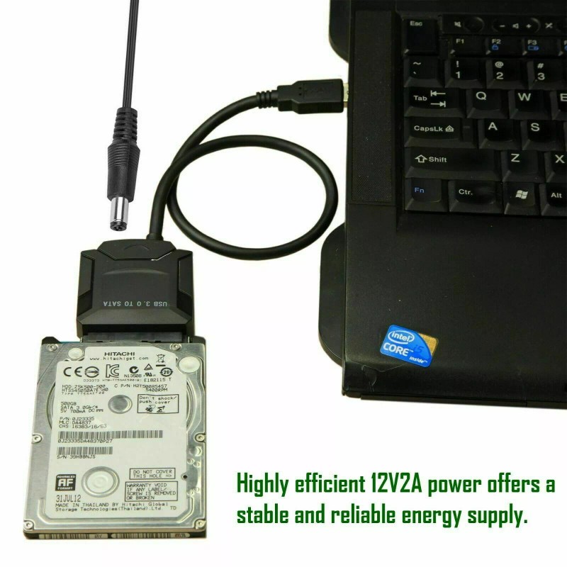 WhizzoHead USB 3.0 to SATA III Adapter for 2.5" 3.5"