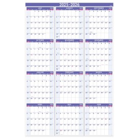 Artfan Extra Large 2025 2026 Wall Calendar Floral Design Yearly Planner 34.8 x 23in