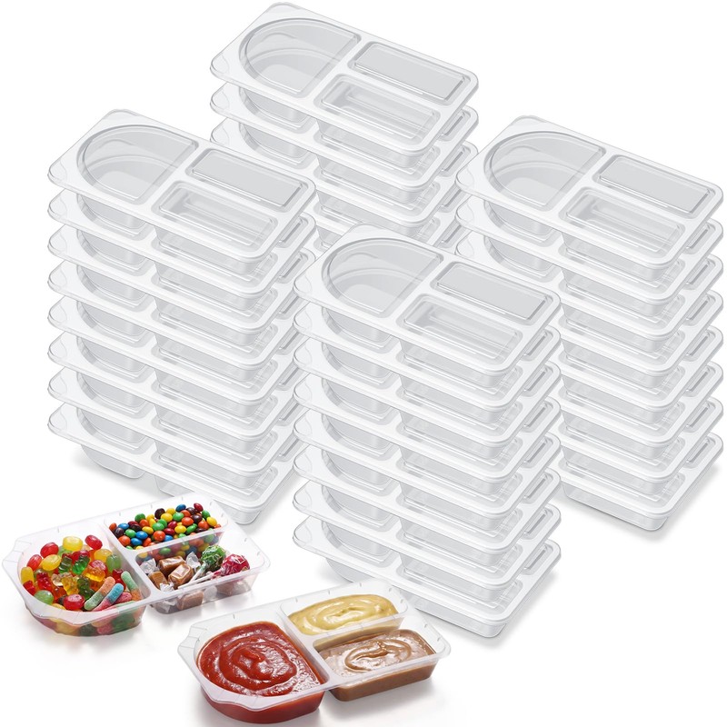 Blushtier 50 Sets 9 oz Reusable Snack Containers with Lids,