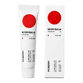 Piciberry Berrybalm(Vivid Red), lip & cheek balm, multi blush, moisturizing and matte, highly pigmented, long lasting formula