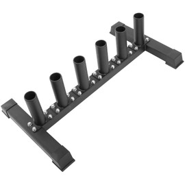 RICHUANG Freestanding Barbell Holder, Vertical 6 Bar Storage Rack for 2" Olympic Bars, Durable Barbell Stand, Space-Saving Floor Stand for Weight Bar and Specialty Bars