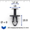 VVO Fasteners Plastic Underbody Shields and Insulation Panel Fastener Clip,