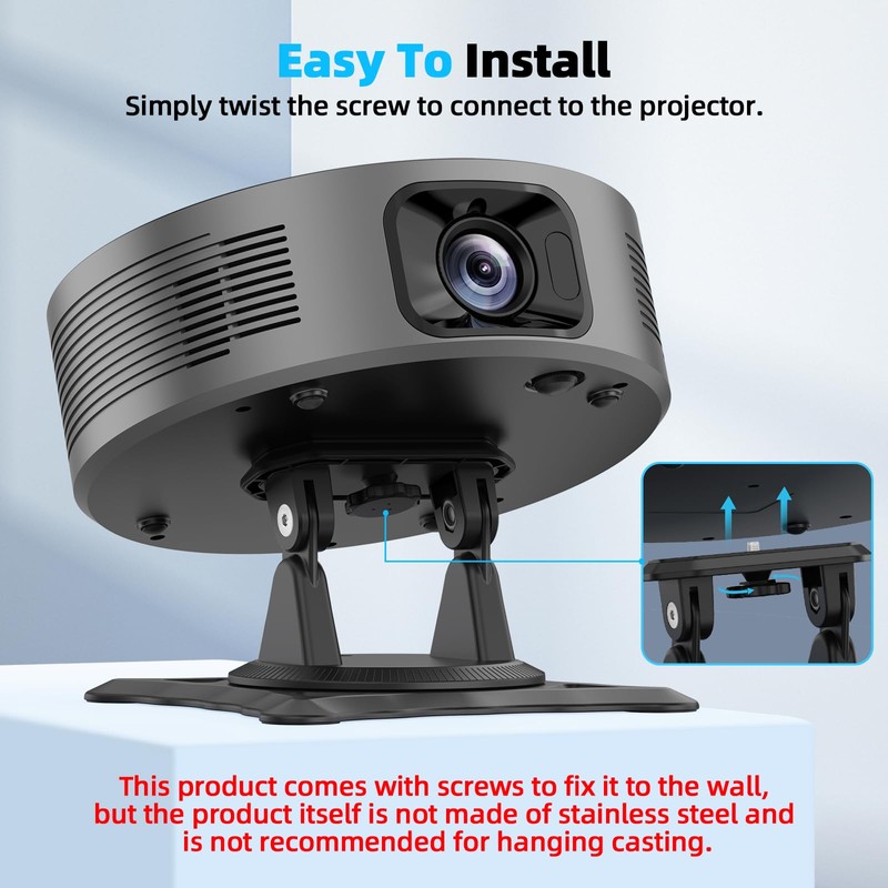 Bettdow Projector Stand, Adjustable Stand with Easy Setup and 360