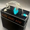 Alex and Ani Silver Bangle Bracelet Elephant Owl Chipmunk Charms