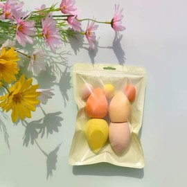 Yellow Makeup Sponges 7 Pcs Set, Latex-Free Beauty Sponge for Blending, Makeup Sponges for Foundation Liquid Cream and Powder. Blender for Enhanced Make Up Application, Vegan and Cruelty Free