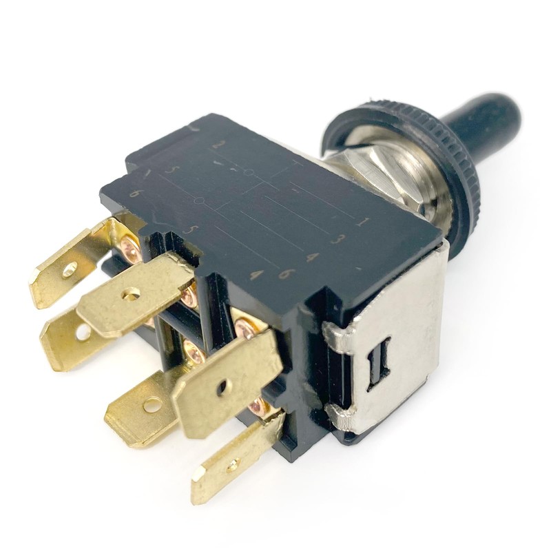 HY29D Toggle Switch 6-Pin 125/277V 20/15A ON-Off-ON with Silicone Protective