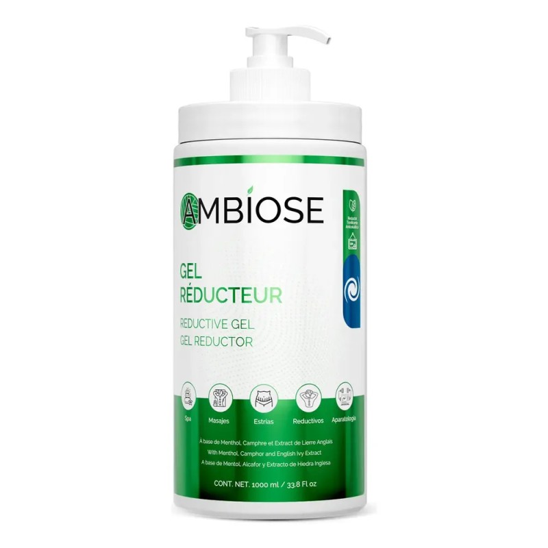 Gel Reductivo Ambiose 1000 ml Reductor de Medidas, Abdomen, Piernas,