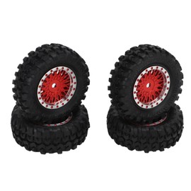 4PCS RC Car Wheels Mesh Wheels and Tires Set for Xiaomi Jimny XMYKC01CM 1/16 Remote Control Cars Red