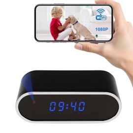 Clock Camera,1080P Mini Portable Cameras Nanny Can Video Recorder with Motion Detection Security Cameras for Home, Office