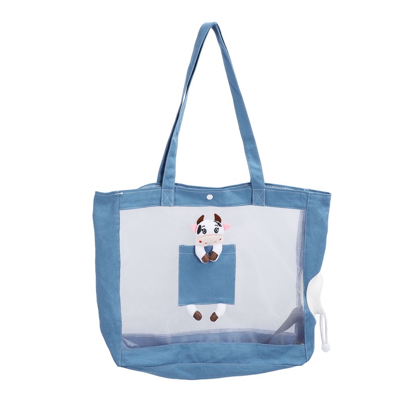 Cat Carrier Handbag Breathable Mesh Canvas Sturdy Soft Comfortable Traveling