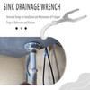 A AIRMACHIN Sink Drain Wrench with Removal Tool 3845