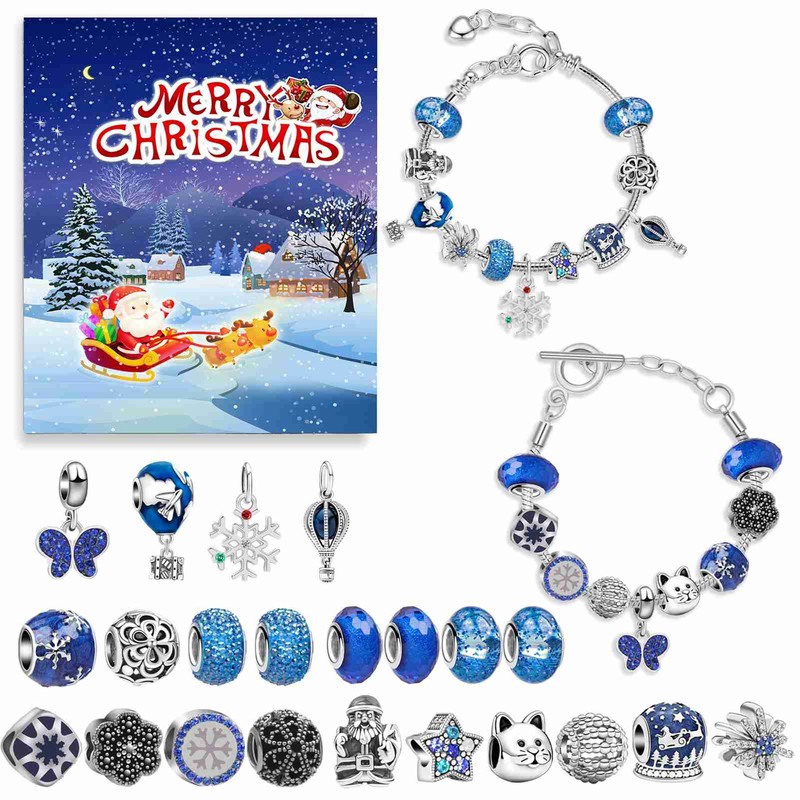 Xmas Advent Calendar Bracelets Xmas Countdown Calendar DIY Jewelry Making