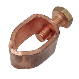 Copper Ground Rod Clamps Grounding Clamp Direct Burial 5/8 inch (50, Copper Plated Steel Clamp 5/8'')
