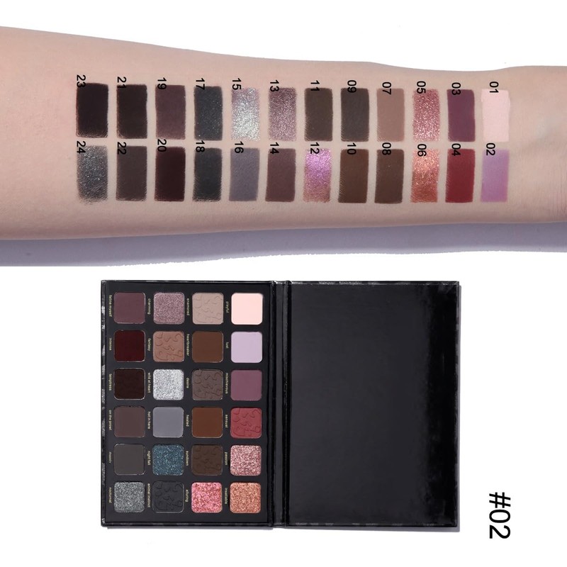 MAFFICK Paleta de Sombras de Ojos, 24 Colores, Acabado Mate
