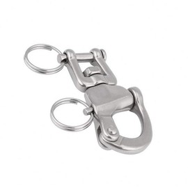 Jaw Swivel Eye Shackle Marine Grade Stainless Steel 316,Silver Tone 5" -1 Pack