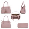 KKXIU Triple Compartment Purses and Handbags for Women Top Handle