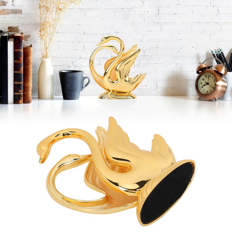 Swan Napkin Holder Golden Swan Design Rustproof Alloy Elegant Style