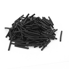 sourcing map 200pcs Wrap Wire Black 2mm Dia Heat Shrink Tube Cable Sleeving 2:1