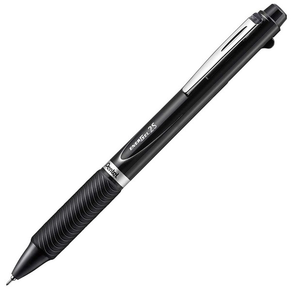 Pentel Multi-Pen Energel, Needle Ballpoint Pen Ink + 0.5mm Mechanical Pencil, Red/Black (XBLW355A)