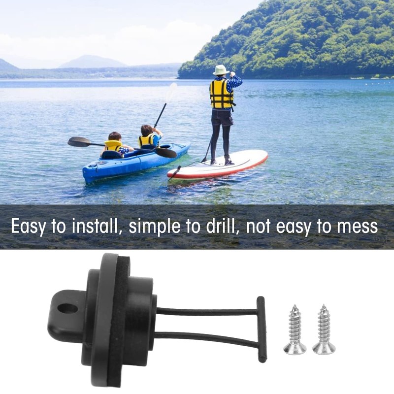 Drain Plug, Easy Install Universal Canoe Draining Plugs Durable Nylon