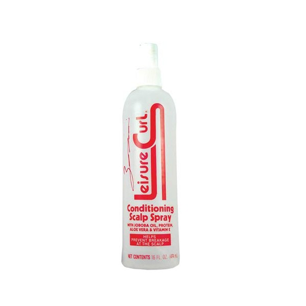 Leisure Curl Conditioning Scalp Spray Regular, 16 fl oz - Pure Aloe Vera, Vitamin E, Jojoba Oil and Protein Enriched Dry Hair Treatment