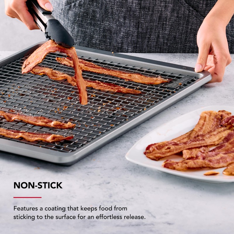KitchenAid Nonstick Swiss Engineered Aluminized Steel Cooling Rack, Dishwasher Safe,